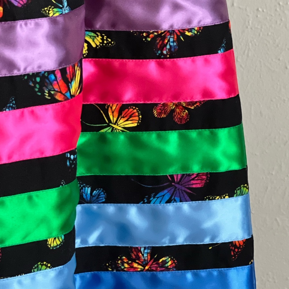 Colorful Striped Women's Ribbon Skirt - Picture 3 of 4